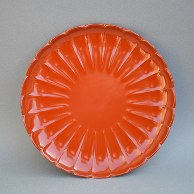 菊皿洗朱漆塗 七寸菓子皿 箱入り | うるしの常三郎